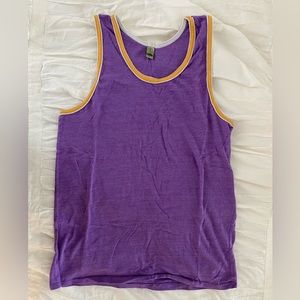 Vintage Tri Blend Tank Top. Lakers Colors.